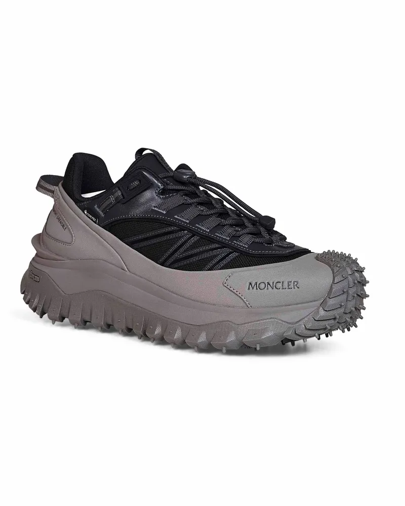 Moncler Men's Sneakers Trailgrip Gtx Charcoal Grey Calf Leather Trainers Gray