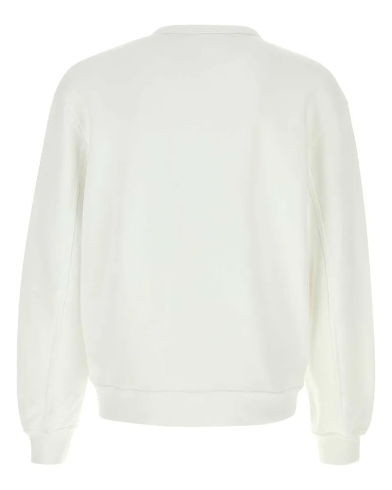 Kenzo Men's White Cotton Sweatshirt Offwhite Exterior: Felpe White