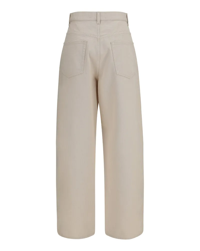 Róhe Women's Berber Straight-Leg Jeans Ecru Cotton Beige