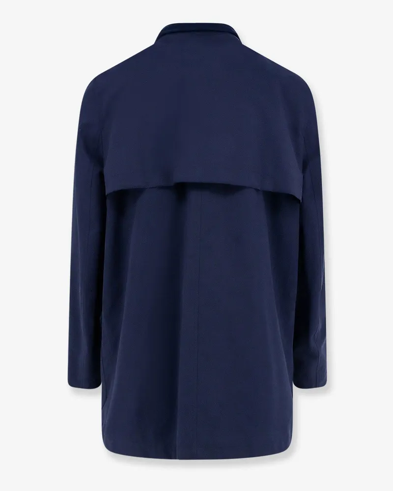 Brunello Cucinelli Men's Water-Resistant Jacket Blue Cotton Navy