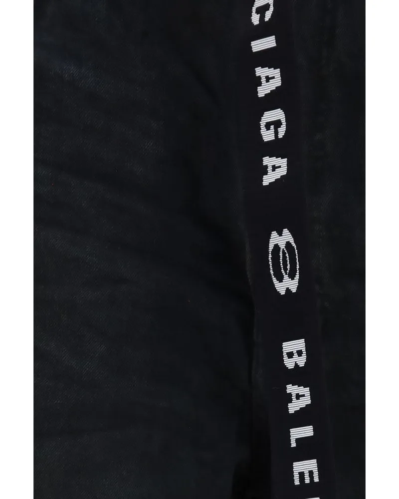 Balenciaga Men's Black Cotton Bermuda Shorts Black