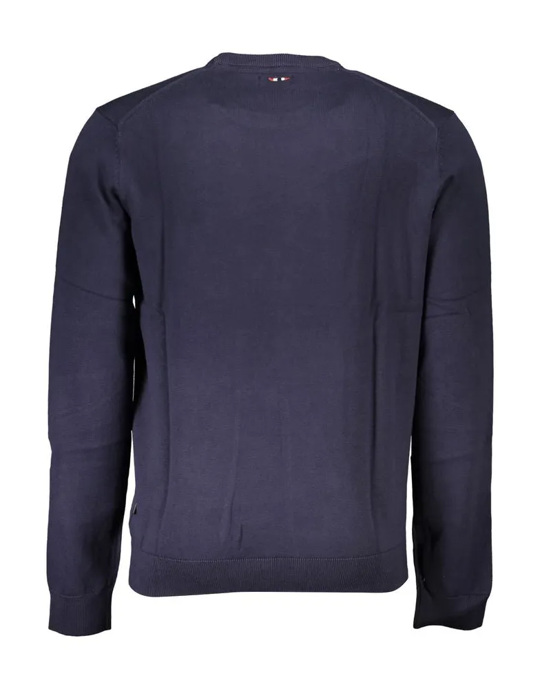 Napapijri Cotton Crew Neck Sweater — Blue Blue
