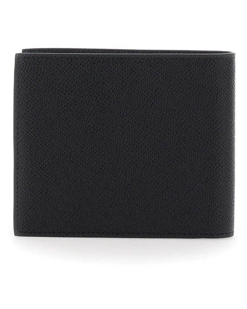 Ferragamo Men's Bi-Fold Wallet Micro Gancini Black Calf Leather Black