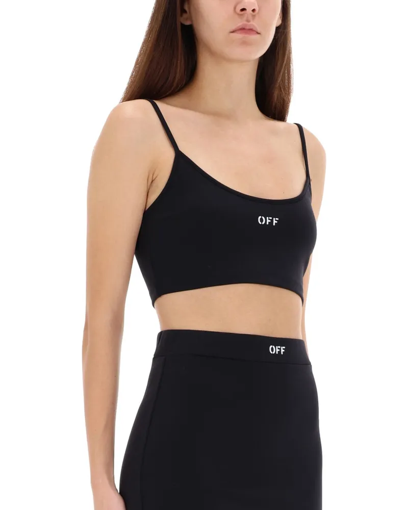 OFF-WHITE Thin-Strap Nylon Tank Top — Black Black