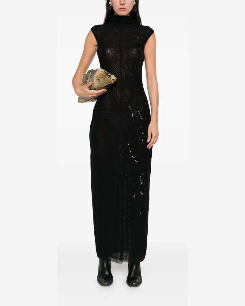 Jean Paul Gaultier Women's Long Dress Black Polyamide Black
