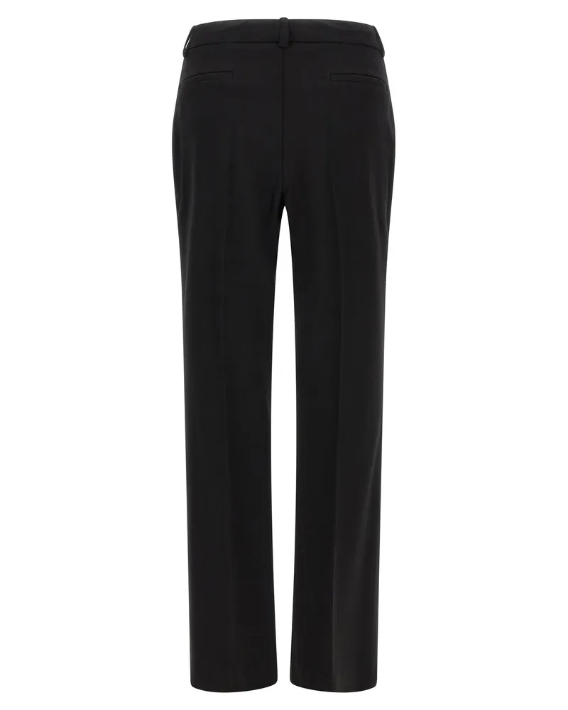 P.A.R.O.S.H. P.A.R.O H. Virgin Wool Straight-Leg Trousers — Black Black