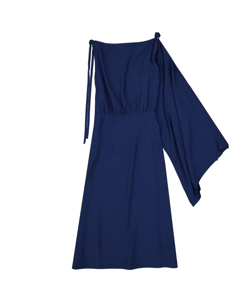 Prada Women Blue Acetate Casual Dress Blue