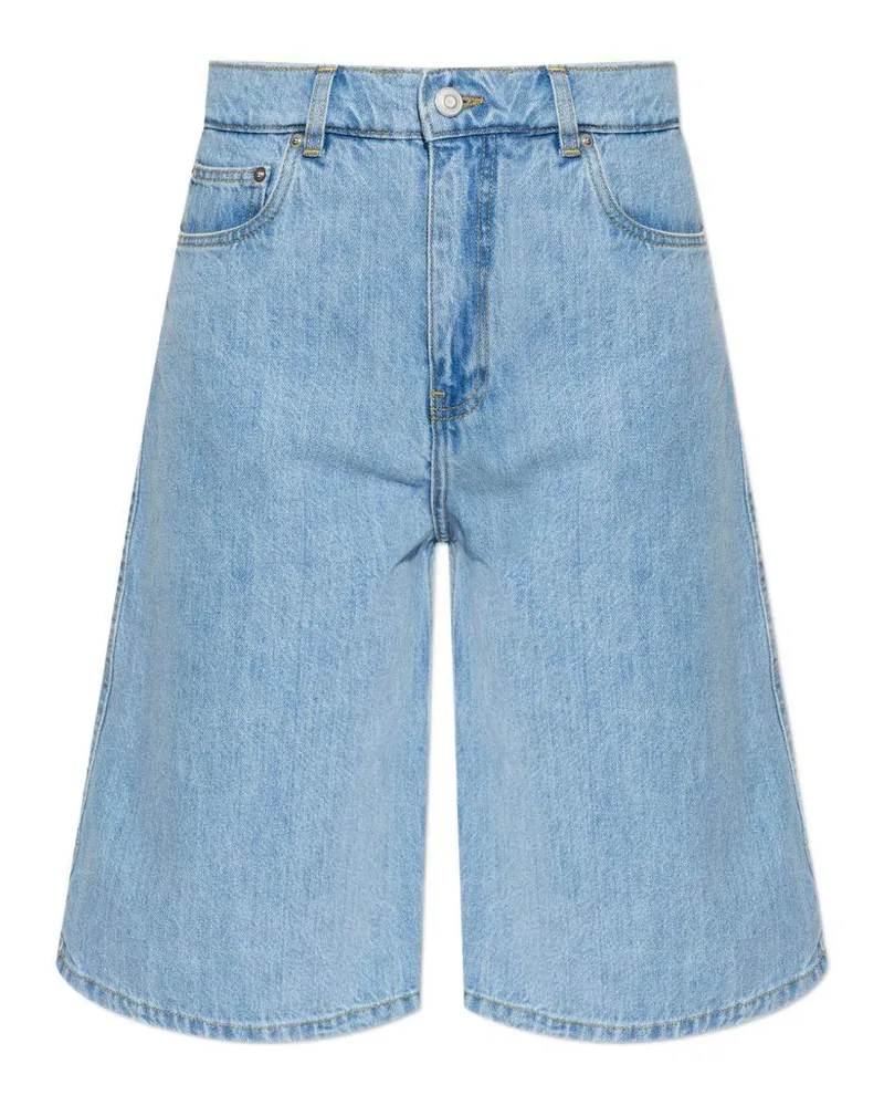 COPERNI Cotton Denim Bermuda Shorts — Blue Blue