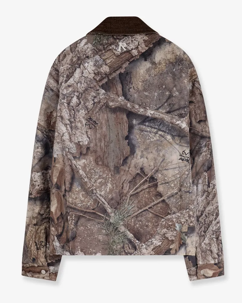 REPRESENT Men Cotton Jacket Real Tree Print Brown Brown