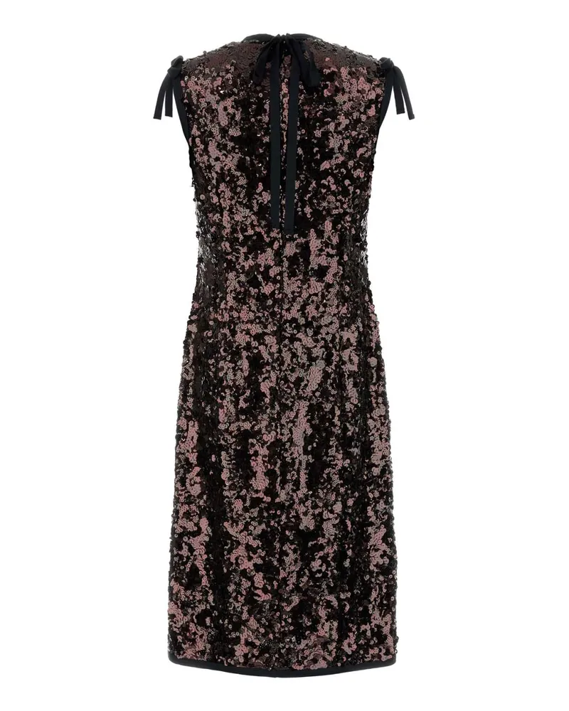 Prada Women's Brown Sequins Dress Vinaccia Pa-Plasticpolyester Abiti Brown