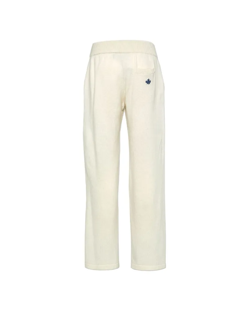 Dsquared2 Men Logo-Embroidered Side-Stripe Track Pants Aw24 M Cream