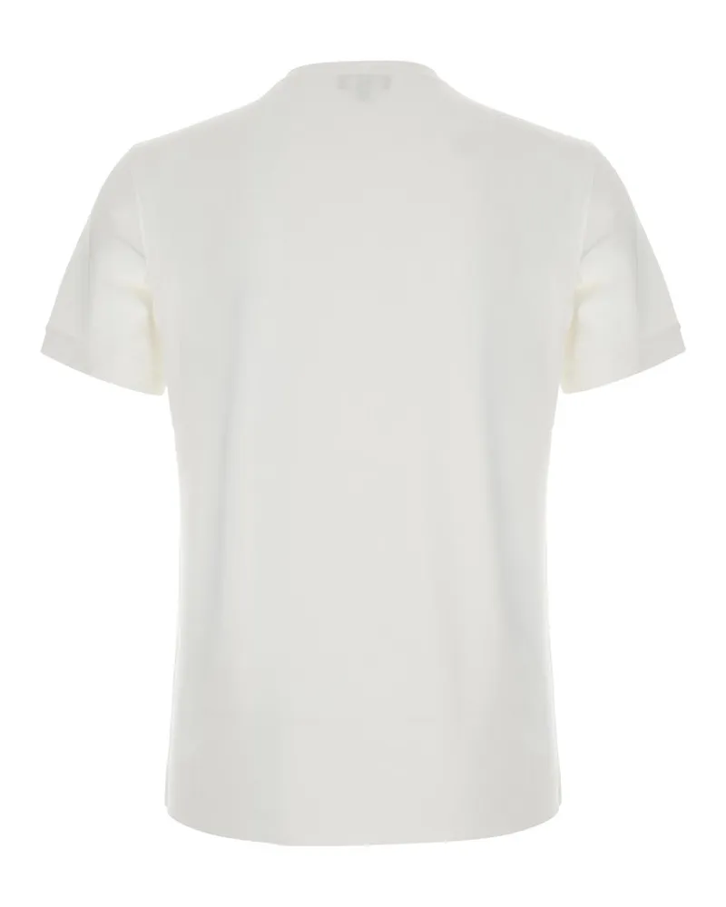 Giorgio Armani Bamboo Viscose Crew Neck T-Shirt — White White