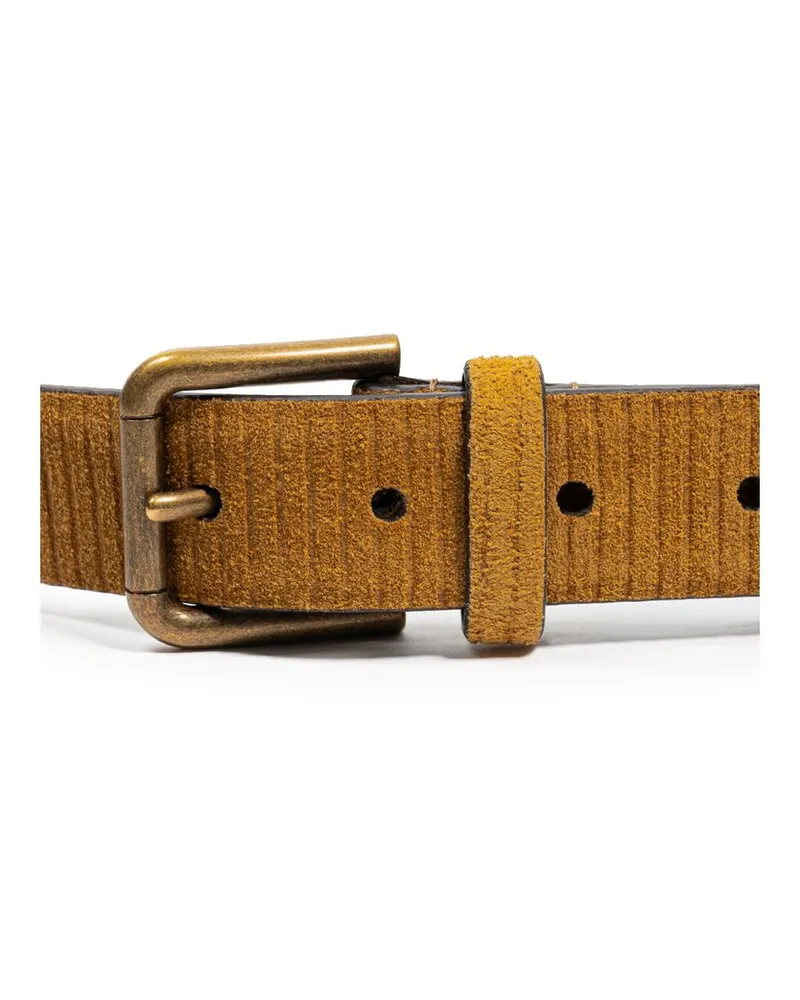 Dolce & Gabbana Men's Brown Leather Regular Belt Brown