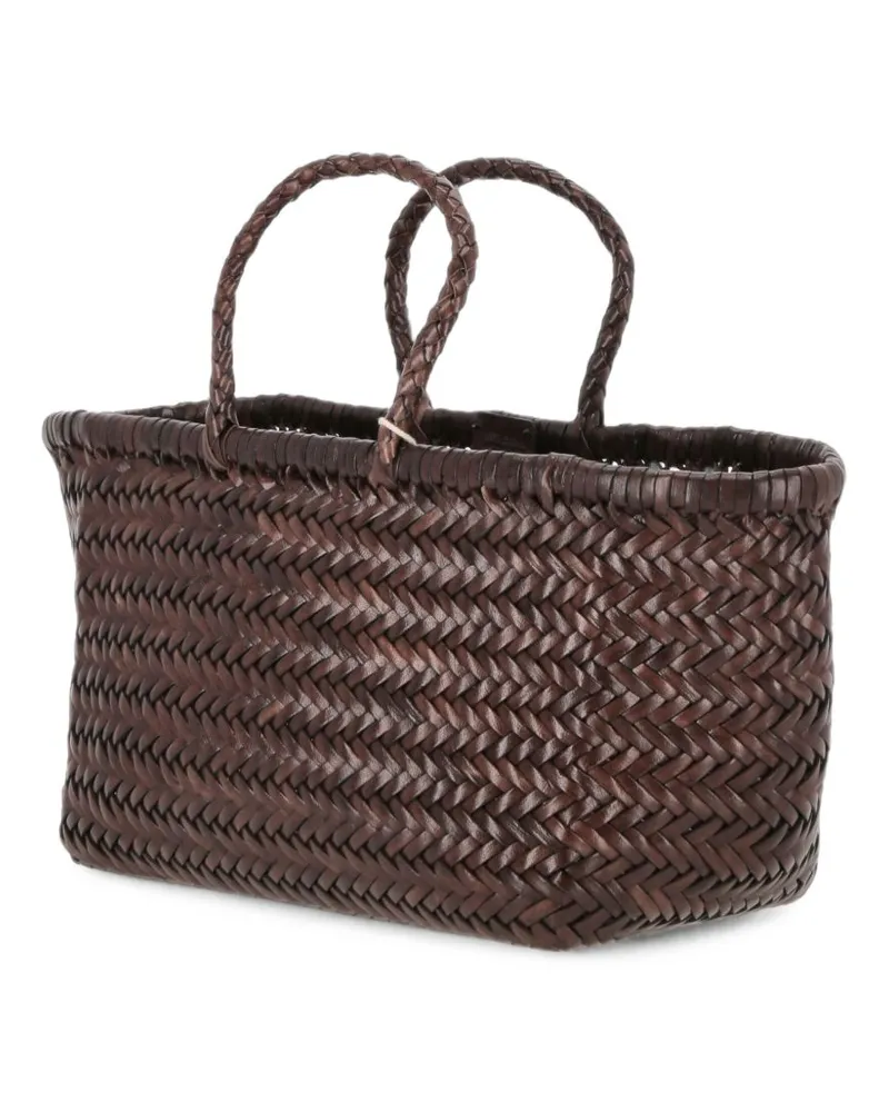 Dragon Diffusion Woven Leather Tote Bag — Brown Brown