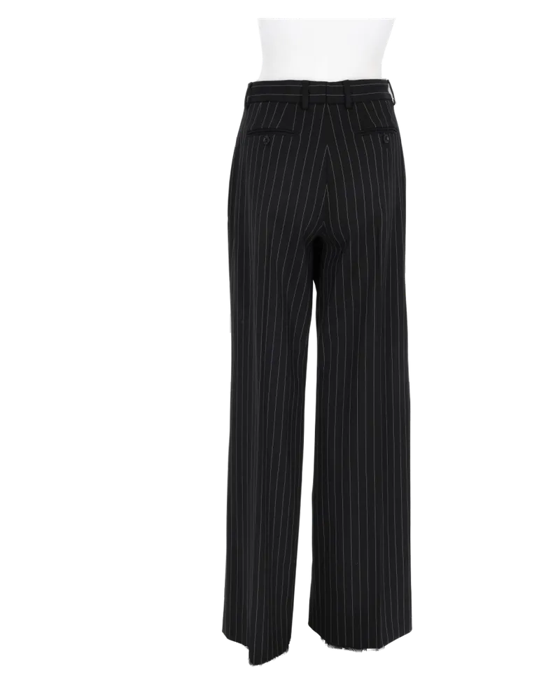 Dolce & Gabbana Virgin Wool Flannel Trousers — Black Black