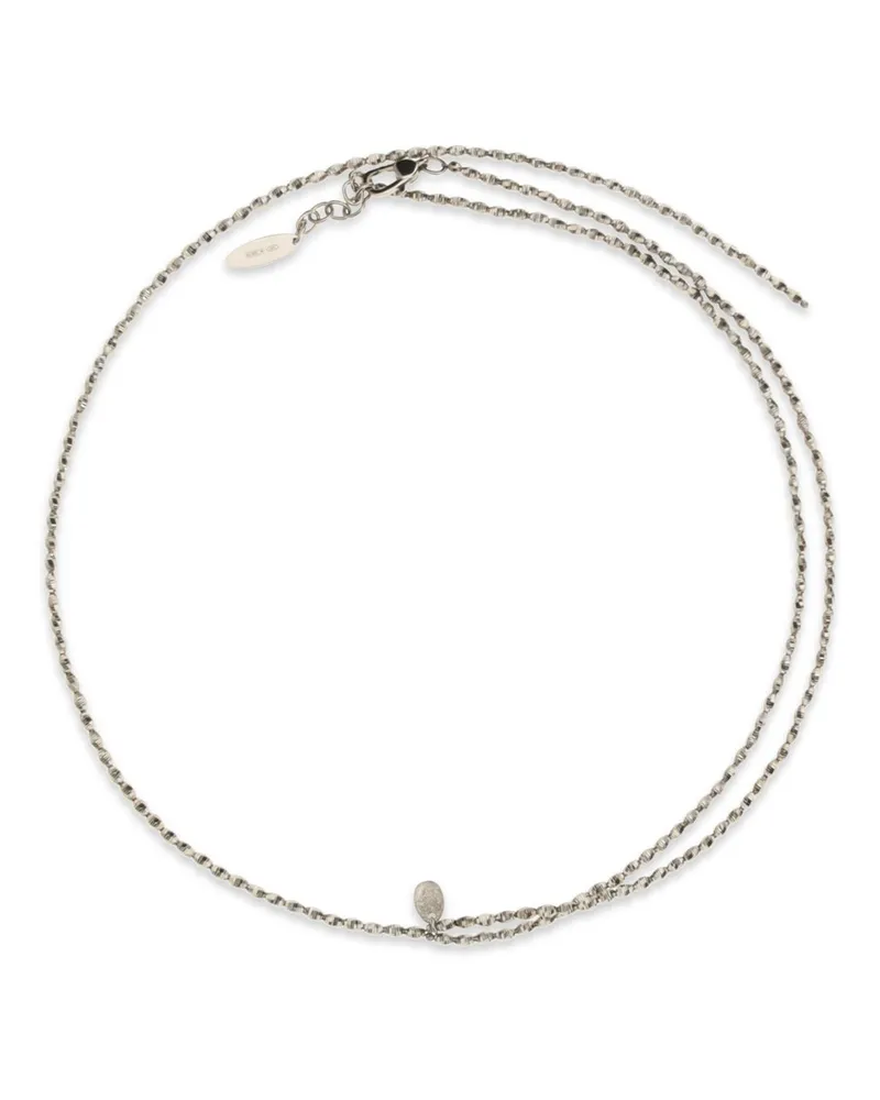 Brunello Cucinelli Women's Chain Necklace Palladio Fumè Metal Metallic Metallised Necklaces Silver