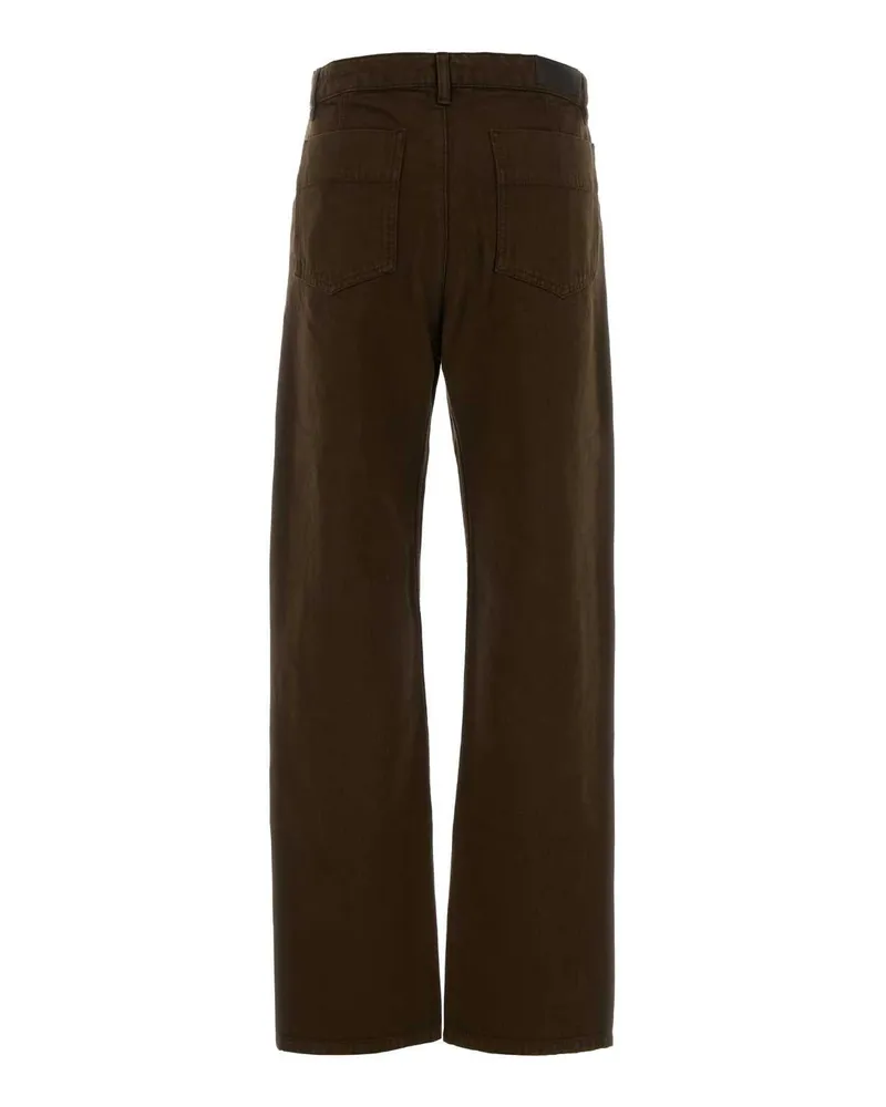 Christophe Lemaire Women's Brown Denim Jeans Cacao Exterior: Cotton Pantaloni Brown