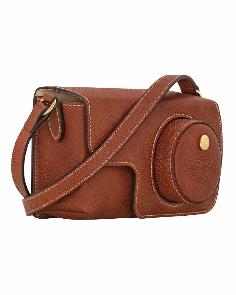 Longchamp Women's Crossbody Camera Bag Épure Brown Calf Leather Shoulder Brown