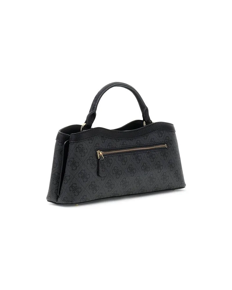 Guess Women's Satchel Bag Coal Logo Polyurethane - Satchel-Bags Black