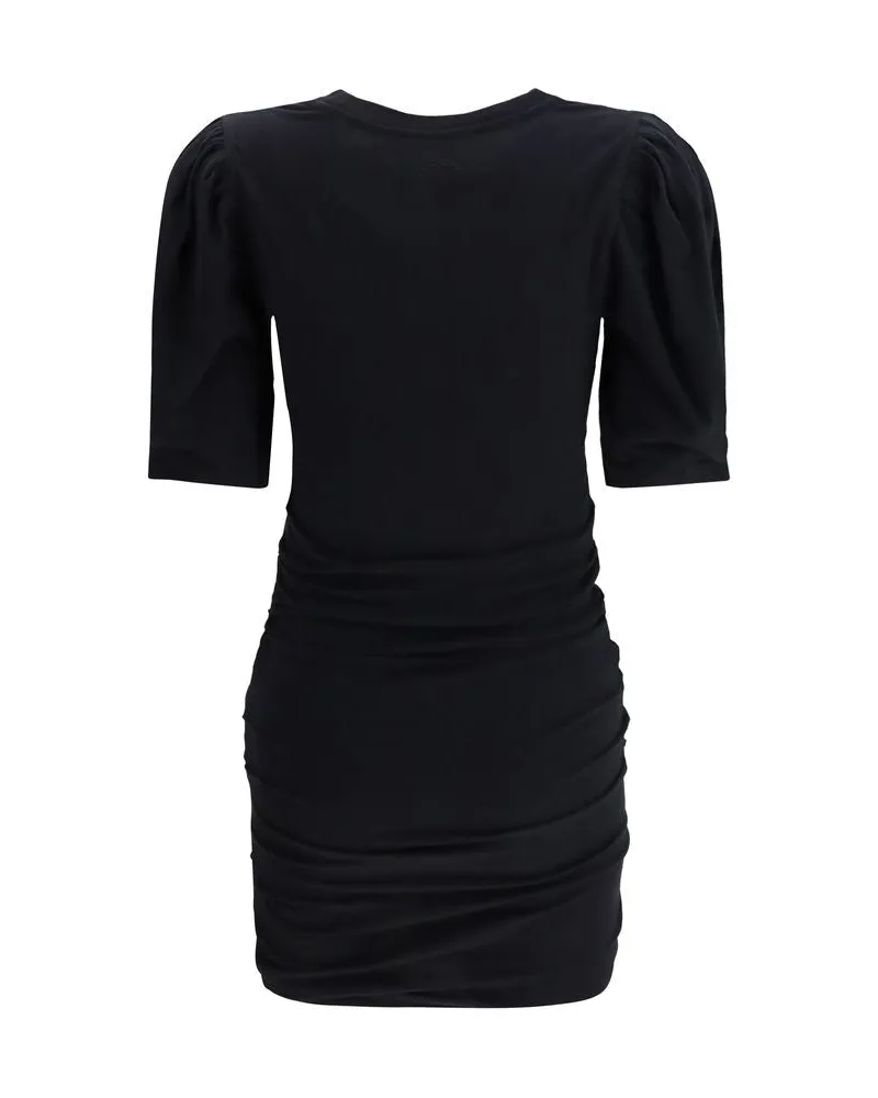 Isabel Marant Women's Black Cotton Casual Dress Black