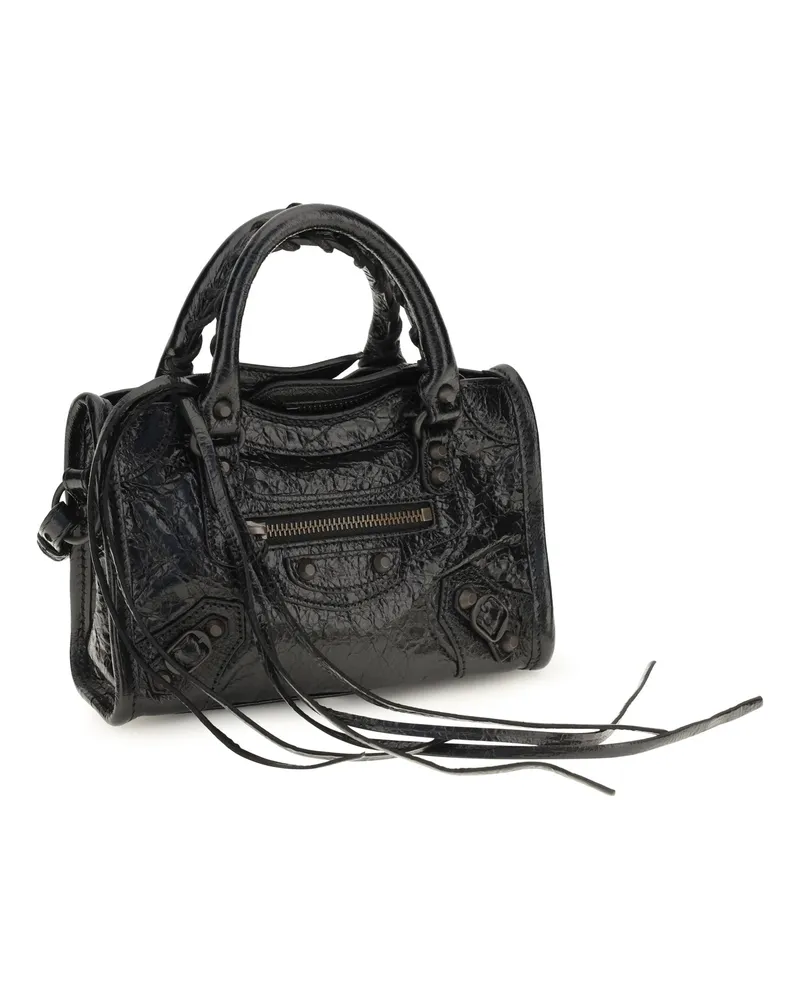 Balenciaga Women's Handbag Le City Nano Black Lambskin Handbags Hand Bags Black