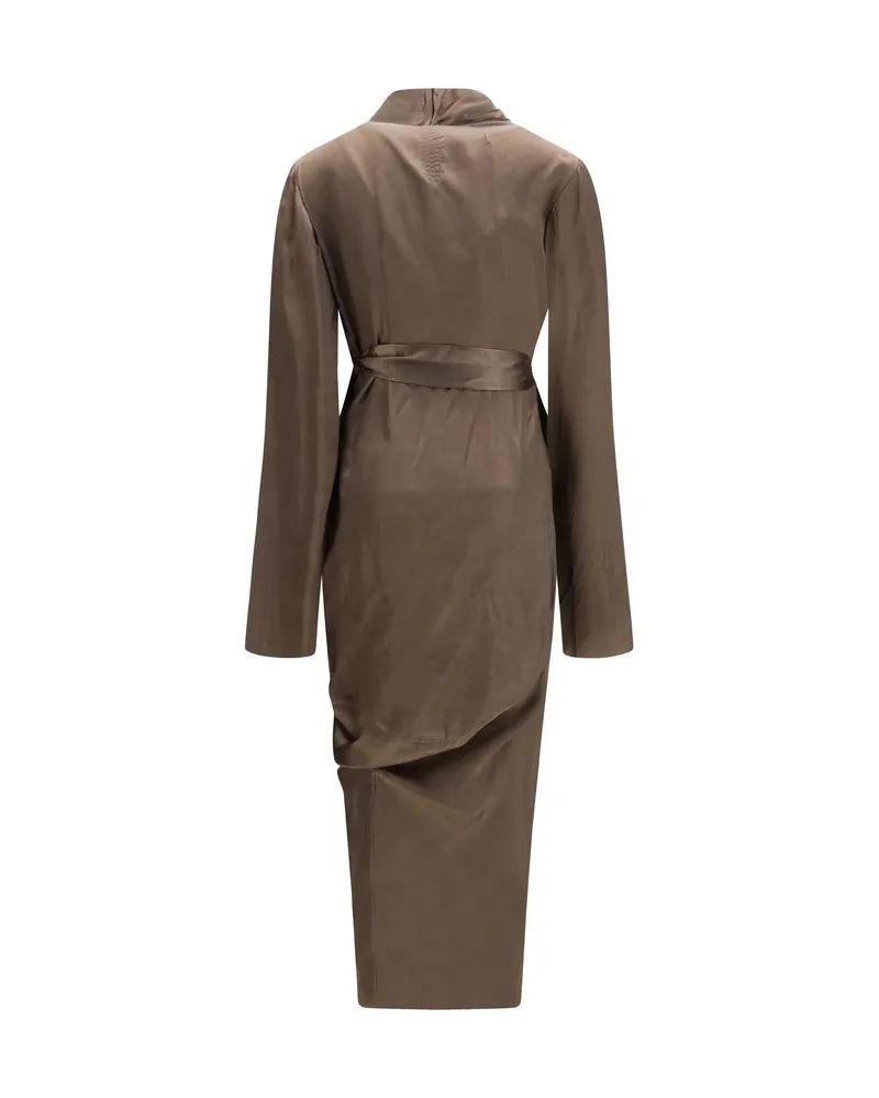 Rick Owens Women's Brown Copper Casual Dress Brown