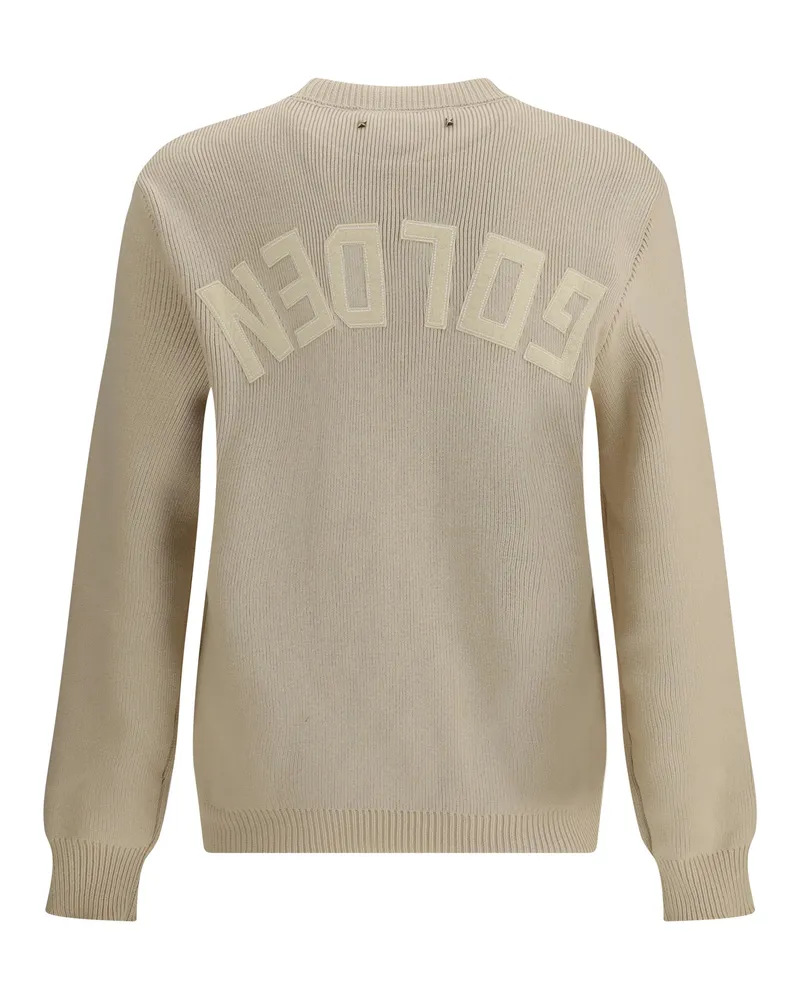 Golden Goose Men's Ribbed-Knit Sweater Travertine Cotton; Polyamide; Elastane Beige