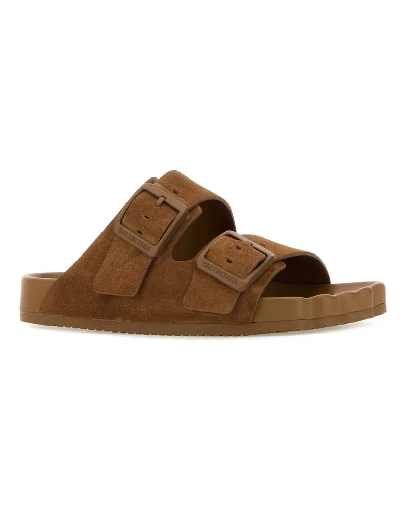 Balenciaga 761342wcga1 2200 Brown Slippers Flat Shoes Brown