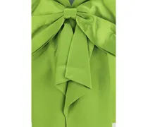Satin Bow Open-Back Dress — Green