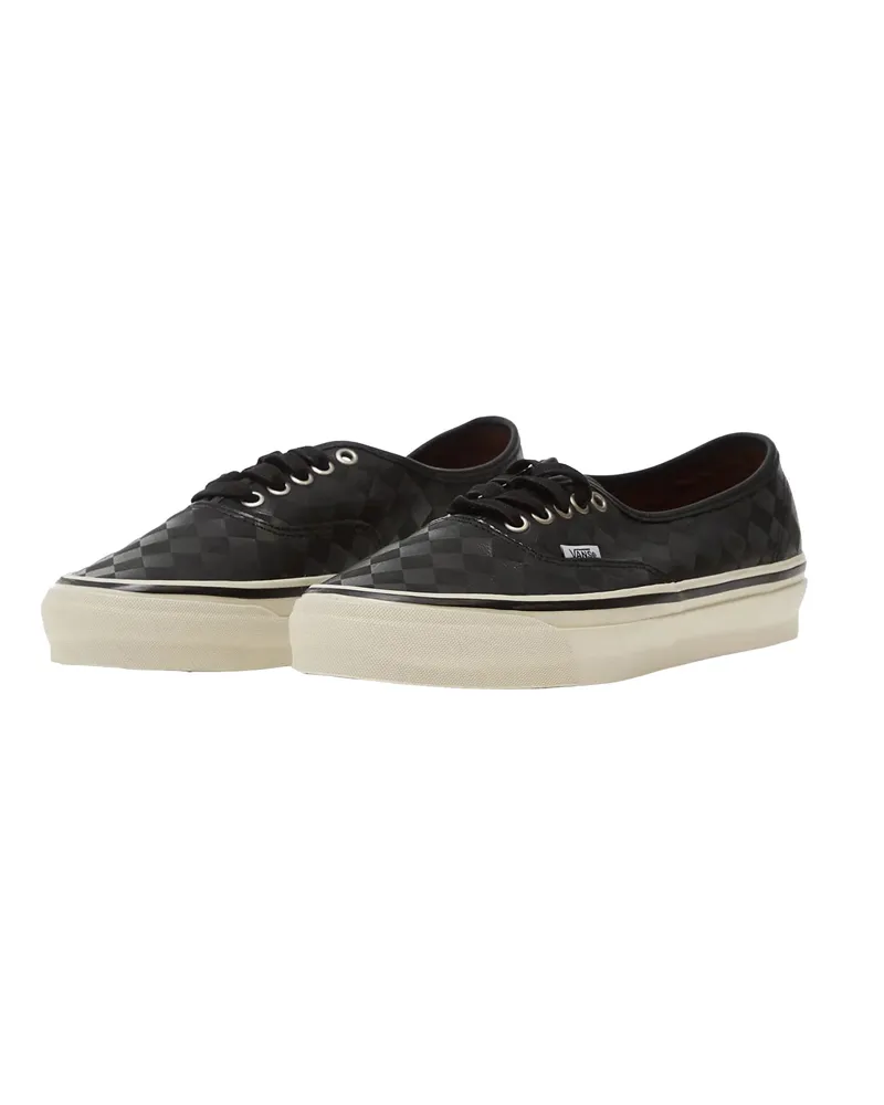 Vans Men's Sneakers Lx Authentic Blackout Leather Trainers Black