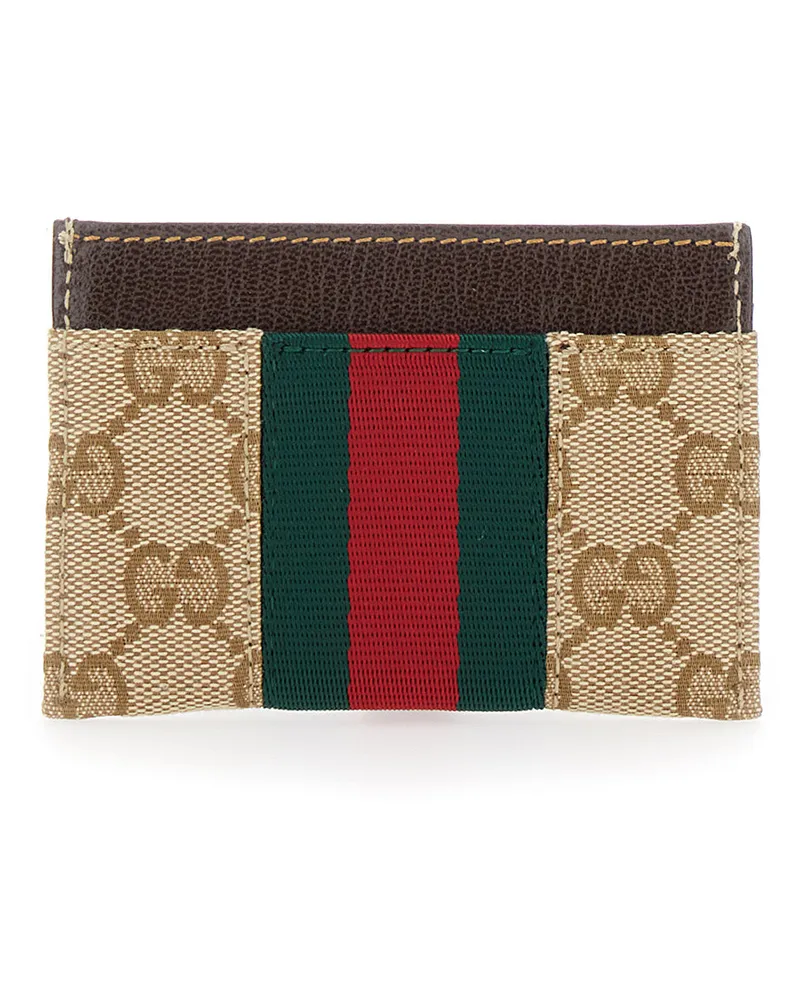 Gucci Women's Card Holder Beige Accessory Beige