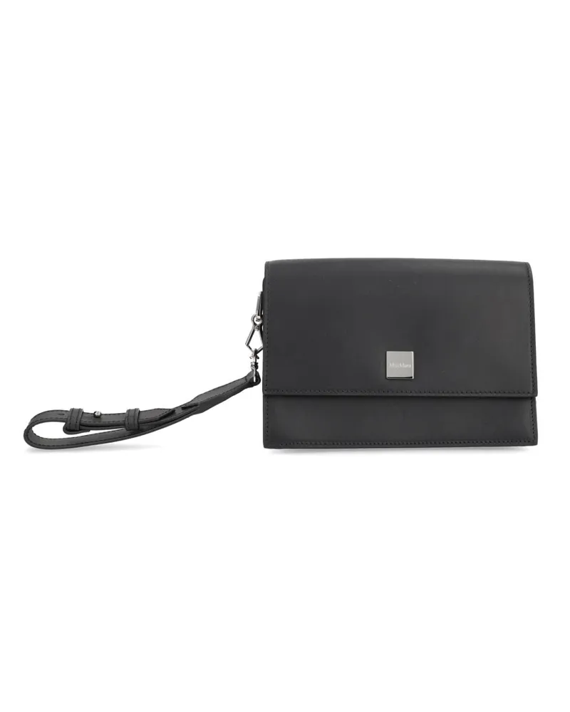 Max Mara Women's Leather Shoulder Bag Black Black