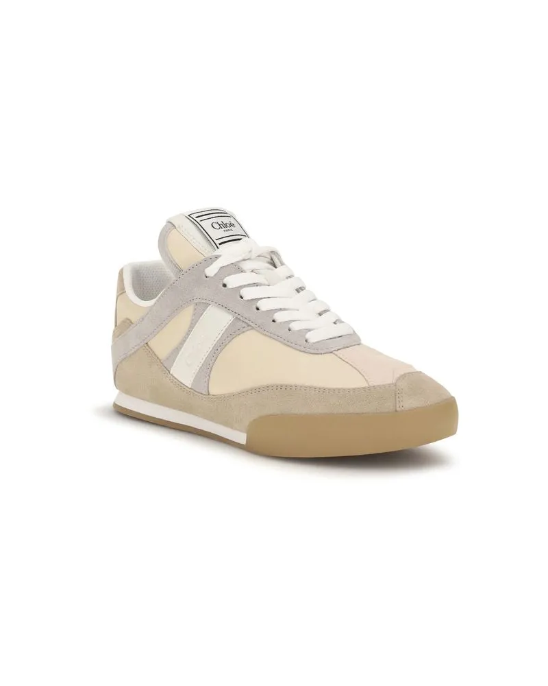 Chloé Women's Gray Calf Leather Bos Taurus Athletic Sneakers Gray