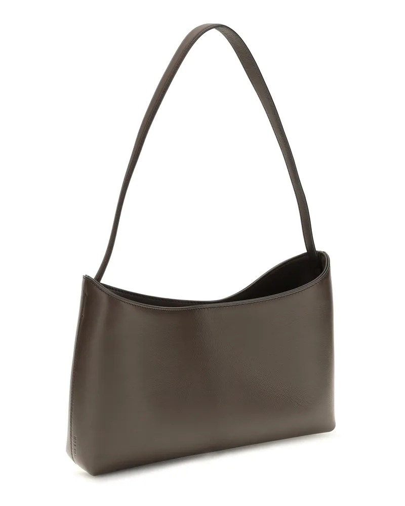 The Row Women's Alma Baguette Shoulder Bag Dark Brown Ans Calf Leather Bos Taurus Brown