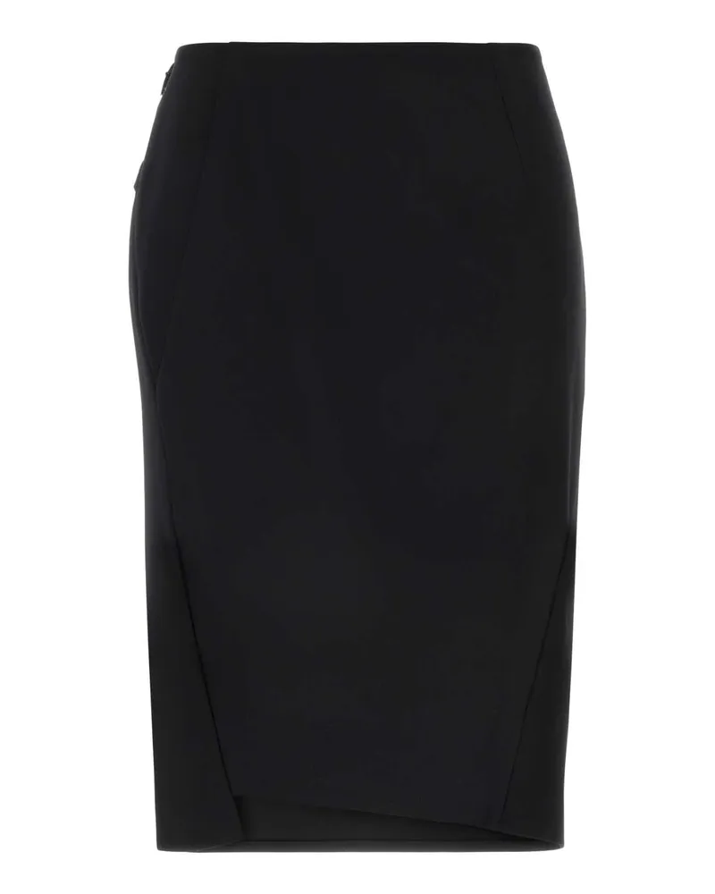 Versace Virgin Wool Pencil Skirt — Black Black