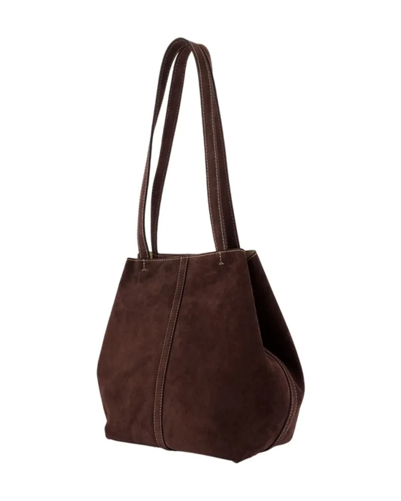 Vanessa Bruno Women's Pm Shopper Bag -  Leather Brown Cowhide Totes-Shopping-Bags Brown