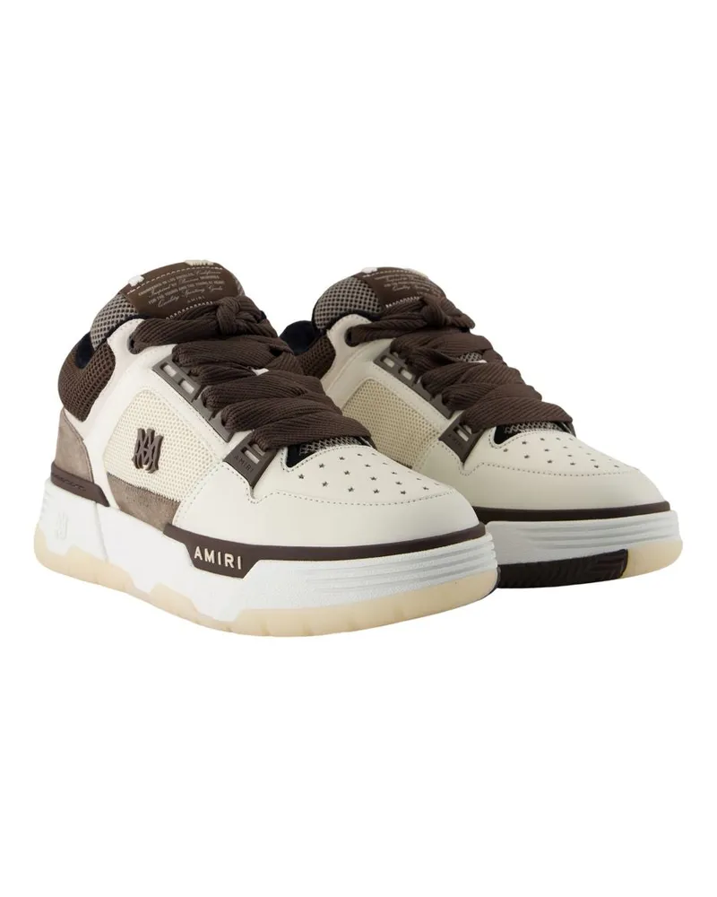 Amiri Men's Ma-1 Sneakers -  Leather Brown Calfskin Shoes Multicolor