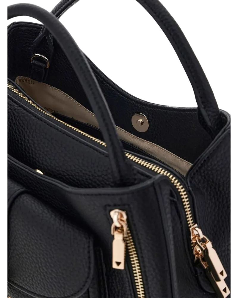 Guess Women's Satchel Bag Black Polyurethane - Satchel-Bags Black