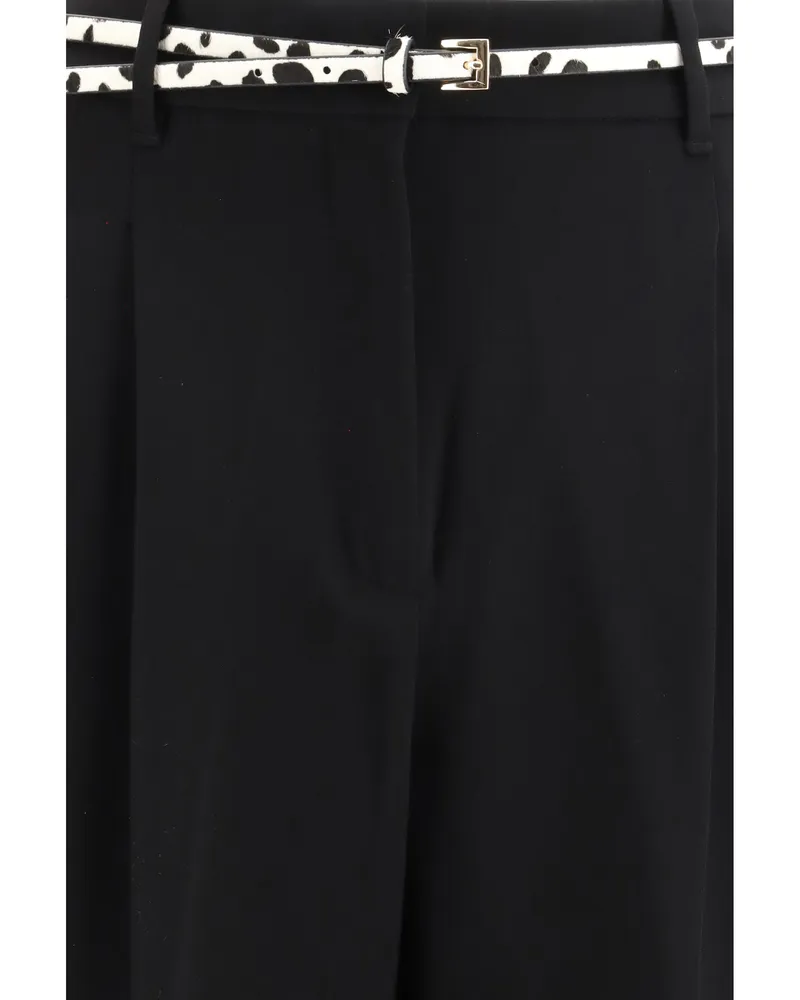 Max Mara Women's Belted Pants Cady Black Triacetate Tops Top Black