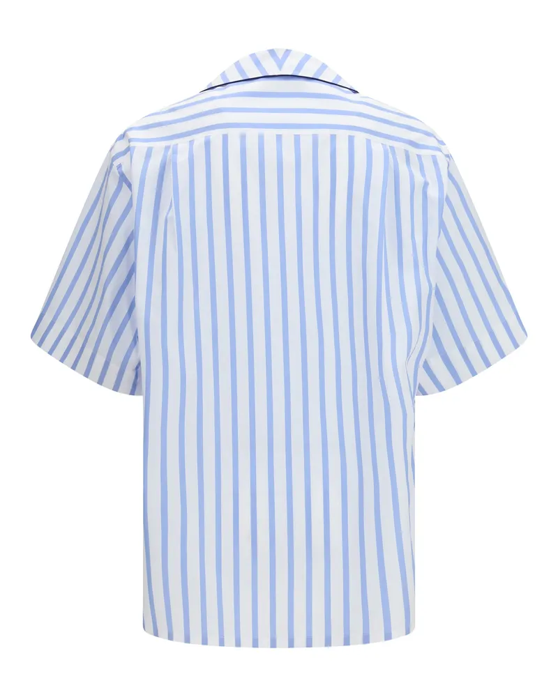 Dolce & Gabbana Striped Cotton-Silk Shirt — Blue Blue