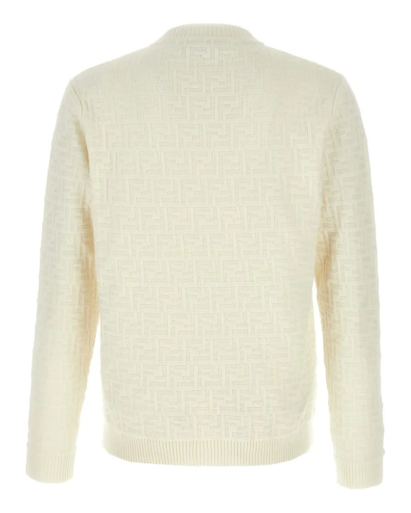 Fendi Men's White Cotton Cardigan Clothing White