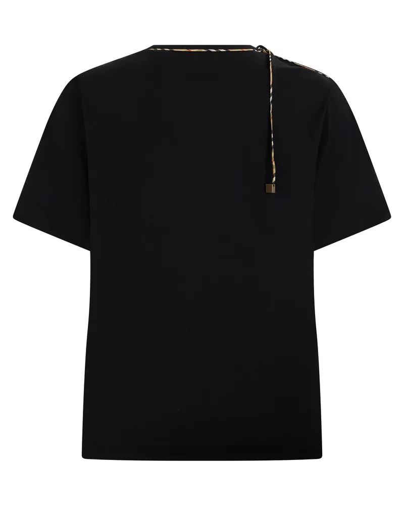 Burberry Women T-Shirt Short-Sleeve Cotton Black T-Shirts & Jerseys Black