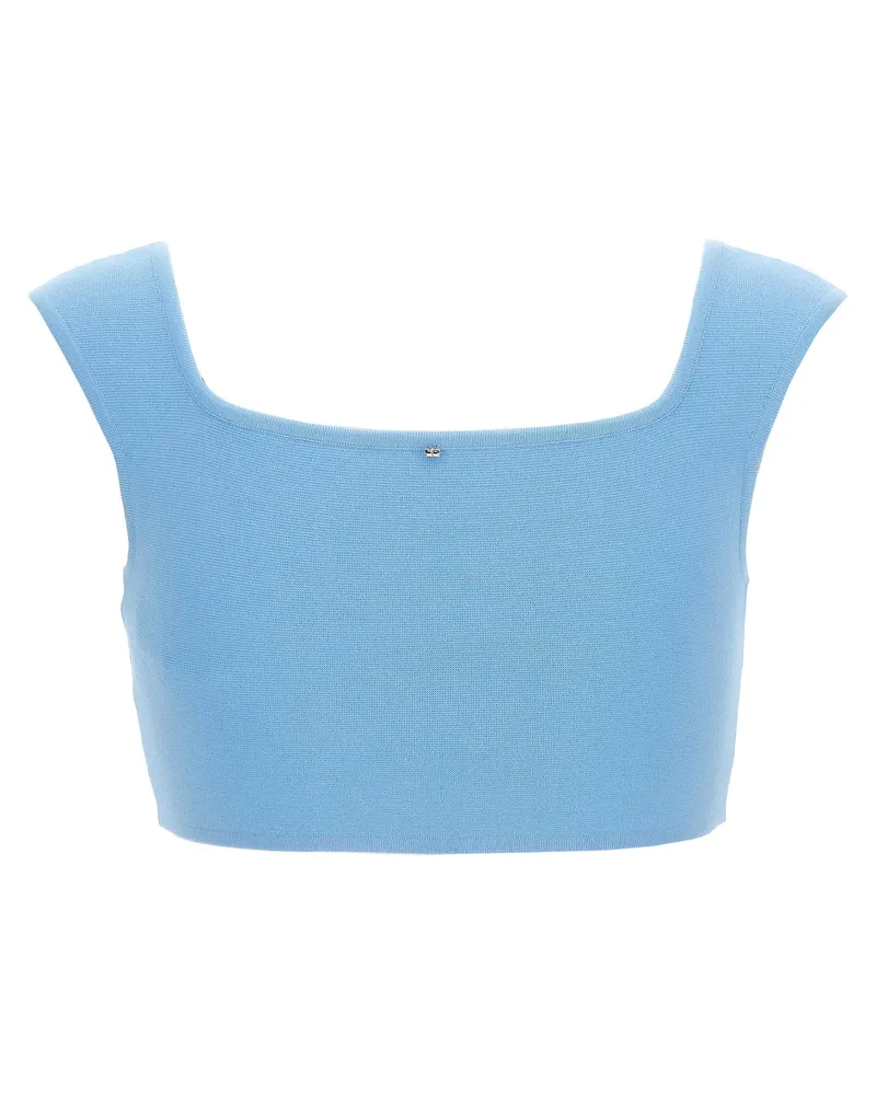 SPORTMAX Women's Blue Cotton Sleeveles T-Shirt Blue