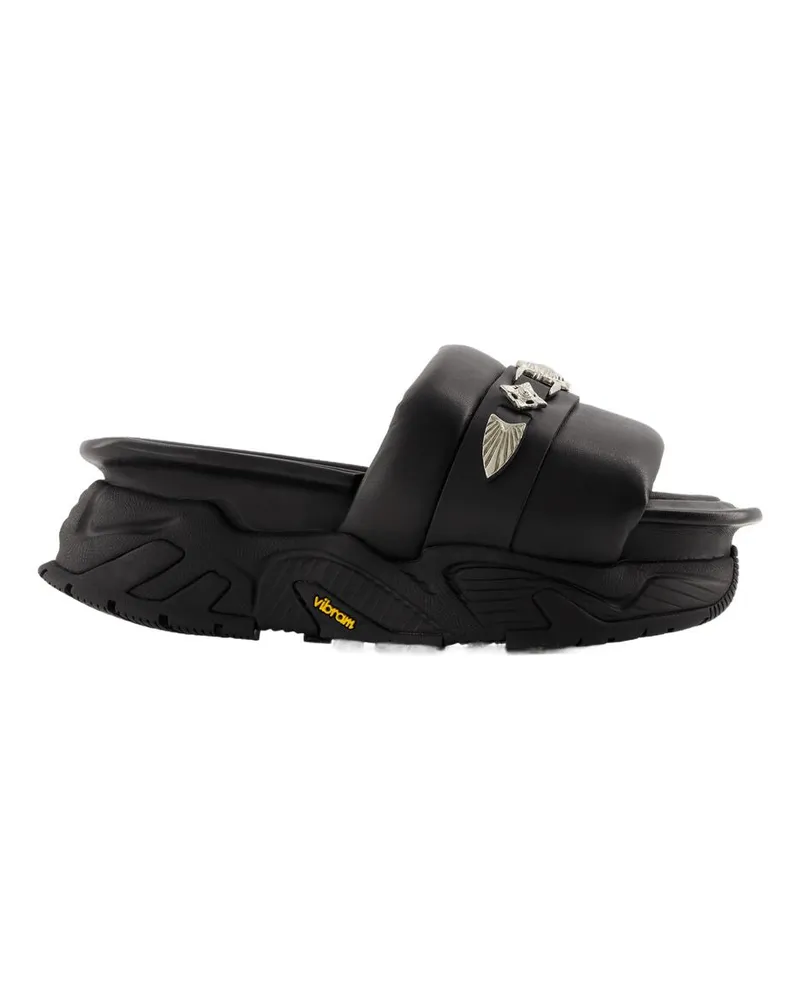 Toga Women's Aj1315 Sandals -  Leather Black Shoes Mules Black