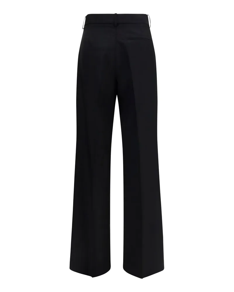 Róhe Women's Pants Tailored Wool Black Fleece (ovis Aries) Trousers Black