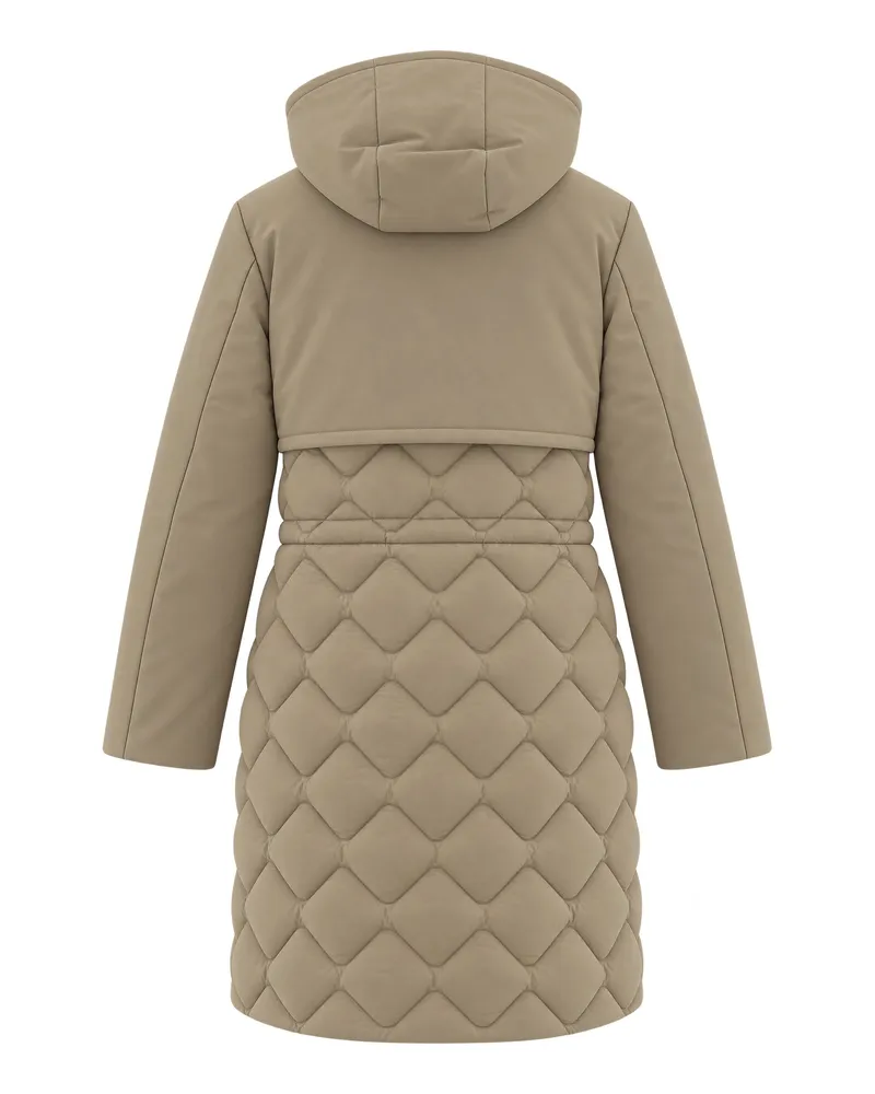 K-Way Siphelle Hybrid Quilted Jacket — Beige Beige