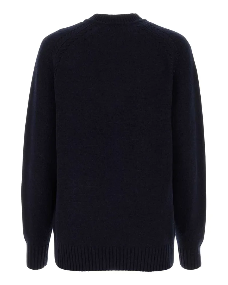 Chloé Women's Midnight Blue Cashmere Blend Oversize Sweater Iconicnavy Exterior: Wool Maglieria Navy
