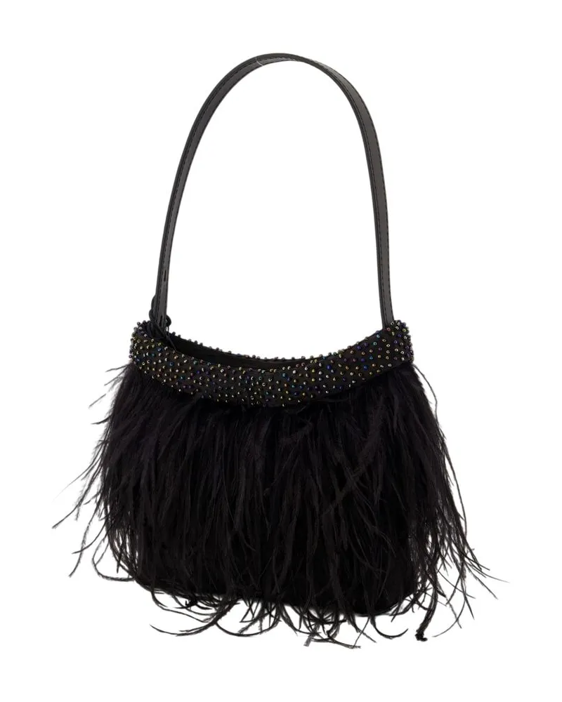 STAUD Winslow Leather Shoulder Bag — Black Black