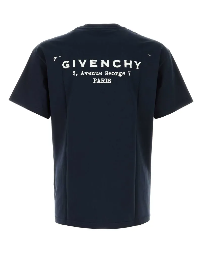 Givenchy Men's Dark Blue Cotton T-Shirt Darknavy Exterior Navy