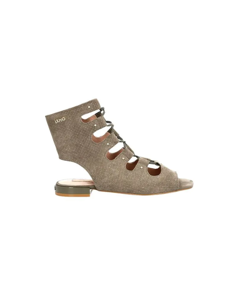 Liu Jo Women's Sandals Suede Militare Footwear Other Taupe